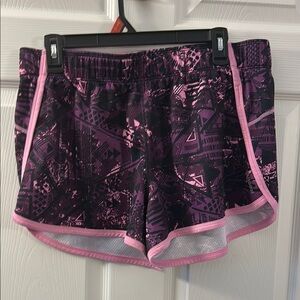 Reebok geometric shorts purple large